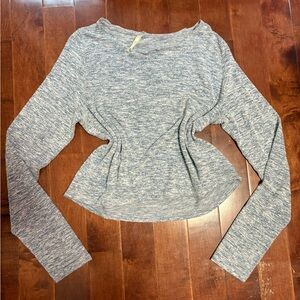 Women's Blue Gray Long Sleeve Top Size Small